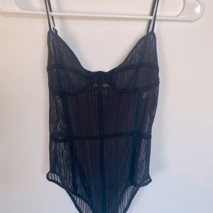 Black Mesh Bodysuit